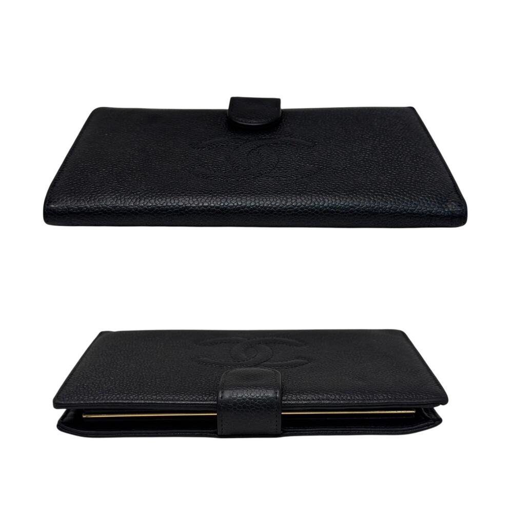 CHANEL Black Cavier CC Leather Long Wallet - Picture 7 of 10